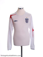 2005-07 England Home Shirt L/S L Football Shirt