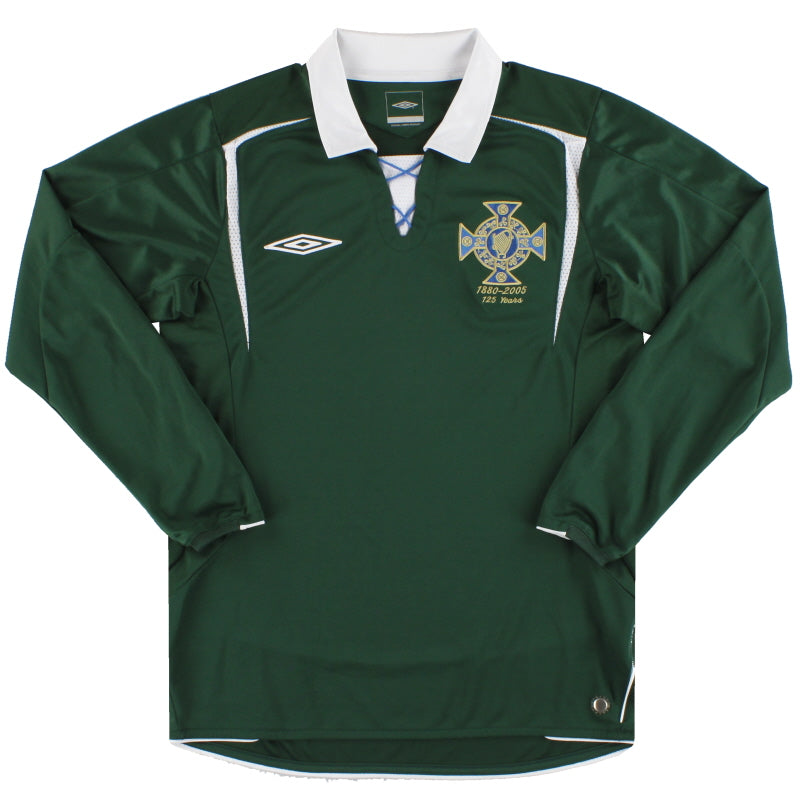 2005 Northern Ireland Umbro '125 Years' Shirt L/S *Mint* S