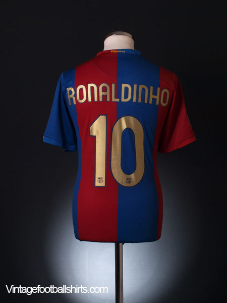 2006-07 Barcelona Home Shirt Ronaldinho #10 M Football Shirt
