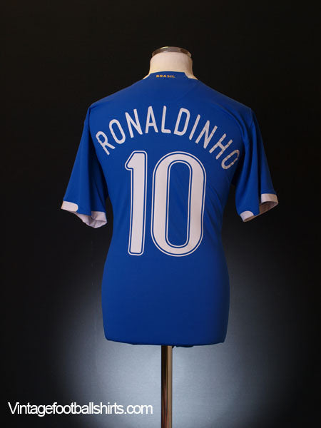 2006-07 Brazil Away Shirt Ronaldinho #10 L Football Shirt