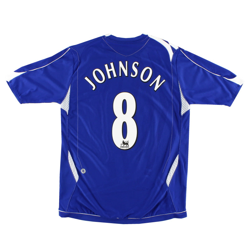 2006-07 Everton Home Shirt Johnson #8 M Football Shirt