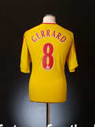 2006-07 Liverpool Away Shirt Gerrard #8 M Football Shirt