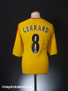 2006-07 Liverpool Away Shirt Gerrard #8 XXL Football Shirt