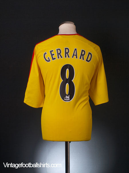 2006-07 Liverpool Away Shirt Gerrard #8 XXL Football Shirt