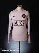 2006-07 Manchester United Away Shirt L/S M.Boys Football Shirt