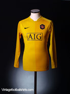 2006-07 Manchester United Goalkeeper Shirt L.Boys Football Shirt