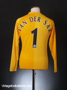 2006-07 Manchester United Goalkeeper Shirt Van Der Sar #1 L.Boys Football Shirt