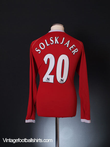 2006-07 Manchester United Home Shirt Solskjaer #20 L/S L Football Shirt