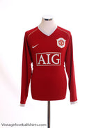 2006-07 Manchester United Home Shirt L/S M Football Shirt