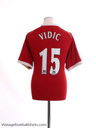 2006-07 Manchester United Home Shirt Vidic #15 L Football Shirt