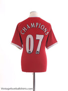 2006-07 Manchester United Home Shirt Champions #07 L Football Shirt