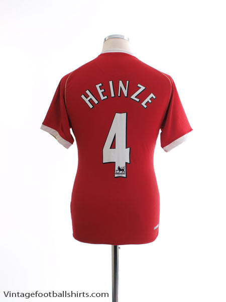 2006-07 Manchester United Home Shirt Heinze #4 S Football Shirt