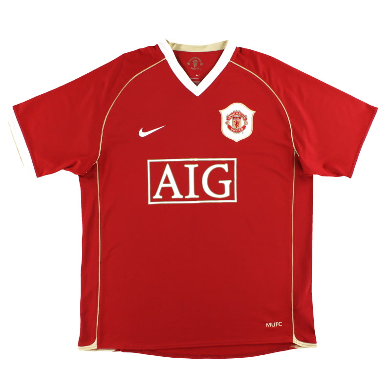 2006-07 Manchester United Home Shirt *Mint* L Football Shirt