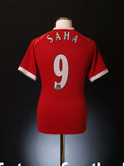 2006-07 Manchester United Home Shirt Saha #9 S Football Shirt