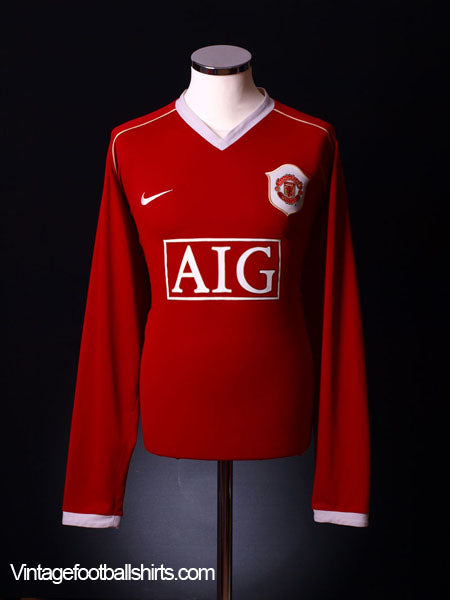 2006-07 Manchester United Home Shirt L/S S Football Shirt