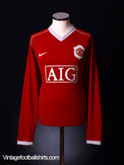 2006-07 Manchester United Home Shirt L/S M Football Shirt