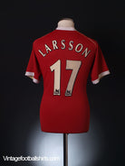 2006-07 Manchester United Home Shirt Larsson #17 M Football Shirt