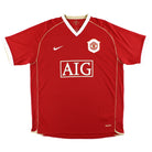 2006-07 Manchester United Nike Home Shirt L.Boys Football Shirt