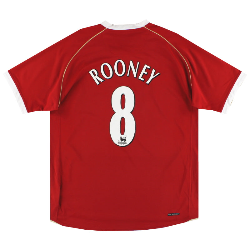 2006-07 Manchester United Nike Home Shirt Rooney #8 XL | Vintage