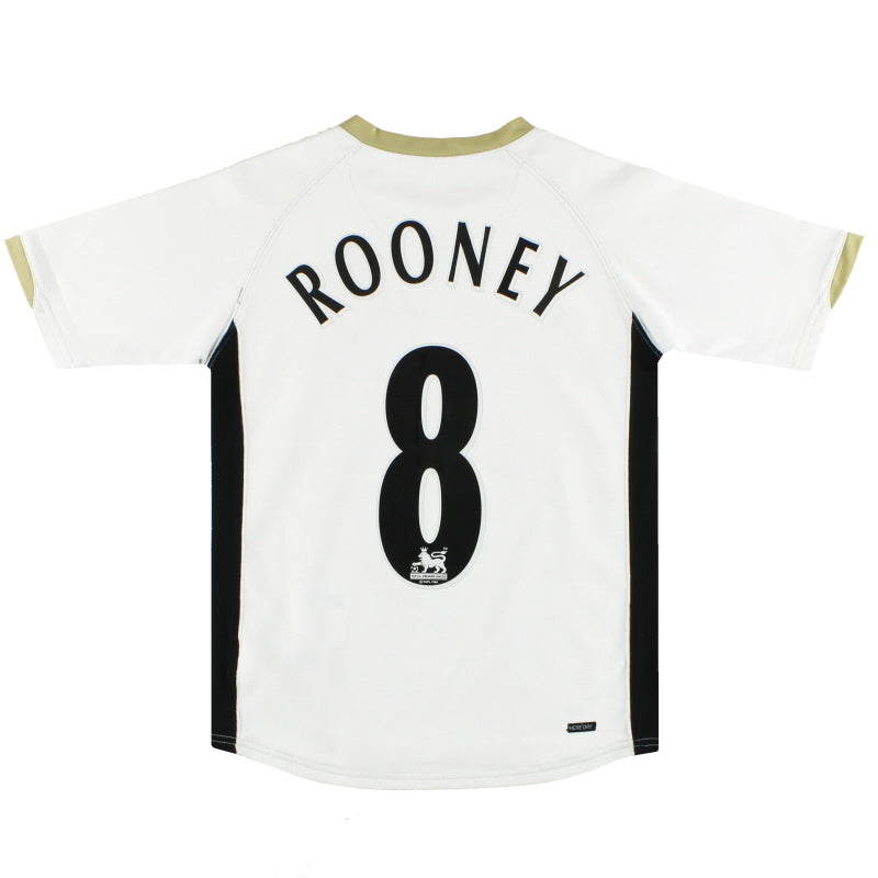 2006-07 Manchester United Nike Away Shirt Rooney #8 M.Boys Football Shirt
