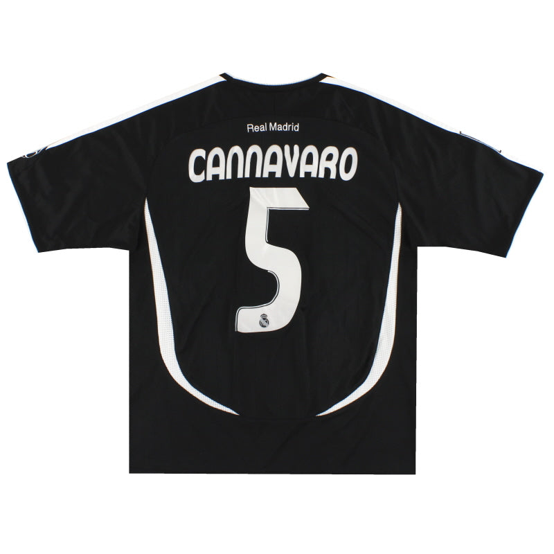 2006-07 Real Madrid adidas Away Shirt Cannavaro #5 XL.Boys Football Shirt