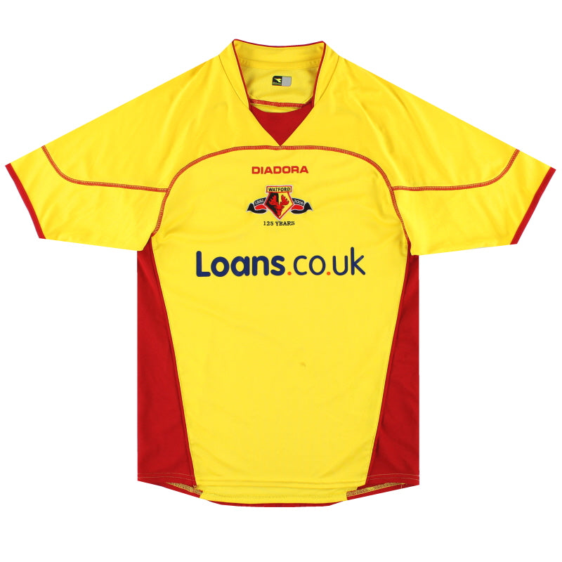 2006-07 Watford Diadora '125 Year' Home Shirt M Football Shirt