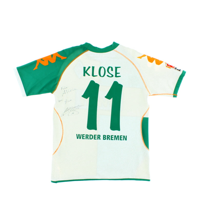 2006-07 Werder Bremen Match Issue Signed Home Shirt Klose #11 L Football Shirt