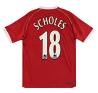 2006-07 Manchester United Nike Home Shirt Scholes #18 *Mint* L