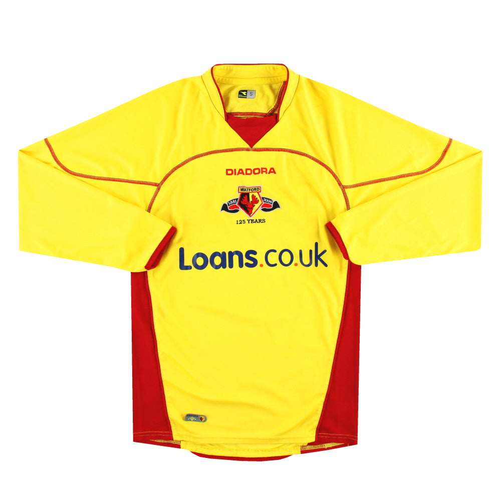 2006-07 Watford Diadora '125 Year' Home Shirt L/S S | Vintage