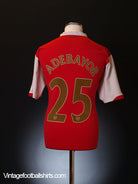 2006-08 Arsenal CL Home Shirt Adebayor #25 L Football Shirt