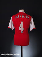2006-08 Arsenal Home Shirt Fabregas #4 L Football Shirt