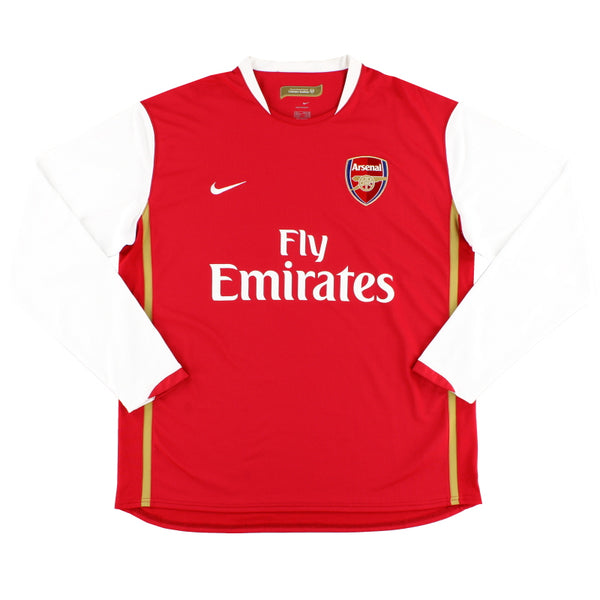 2006-08 Arsenal Nike Home Shirt L/S XL | Vintage Football Shirts