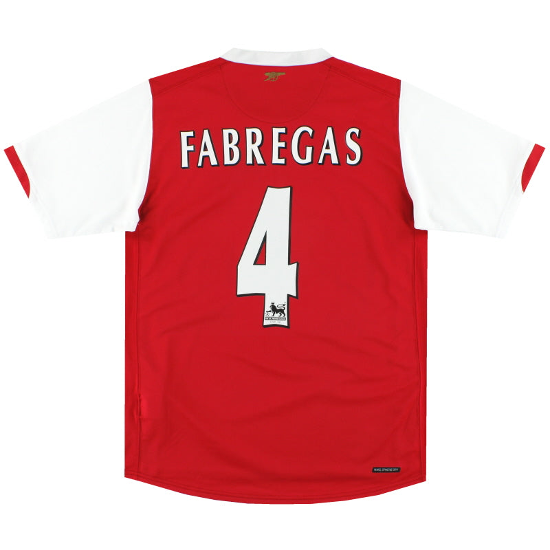 2006-08 Arsenal Nike Home Shirt Fabregas #4 S Football Shirt