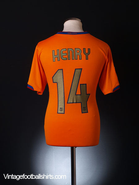 2006-08 Barcelona Away Shirt Henry #14 M Football Shirt