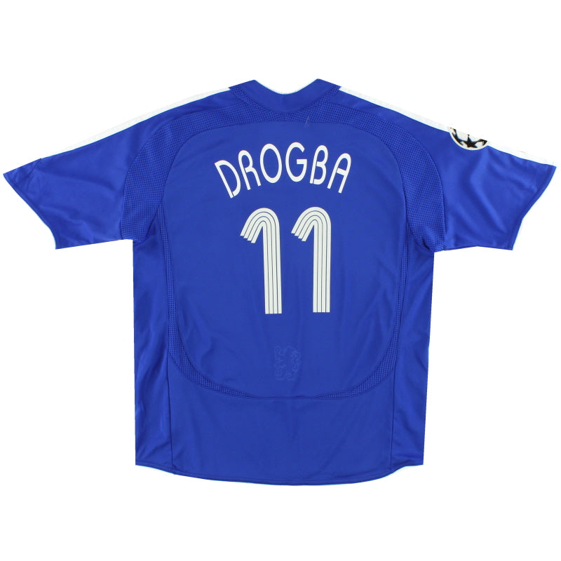 2006-08 Chelsea adidas CL Home Shirt Drogba #11 L.Boys Football Shirt
