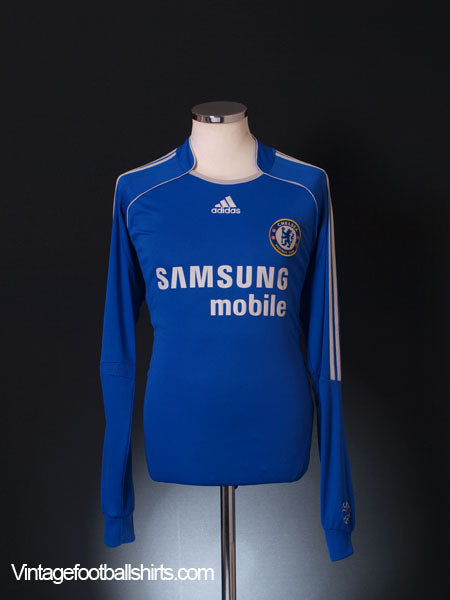 2006-08 Chelsea Home Shirt L/S L Football Shirt