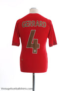 2006-08 England Away Shirt Gerrard #4 L Football Shirt