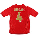 2006-08 England Umbro Away Shirt Gerrard #4 L.Boys Football Shirt