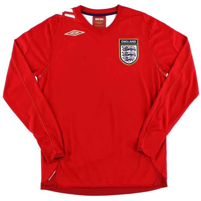 2006-08 England Umbro Away Shirt L/S M Football Shirt