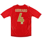 2006-08 England Umbro Away Shirt Gerrard #4 L.Boys Football Shirt