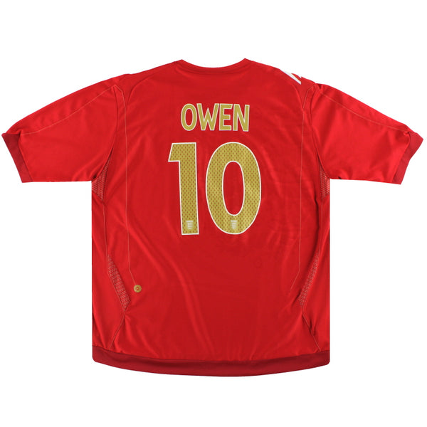 2006-08 England Umbro Away Shirt Owen #10 XL | Vintage Football Shirts