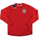 2006-08 England Umbro Away Shirt L/S *BNIB* M Football Shirt