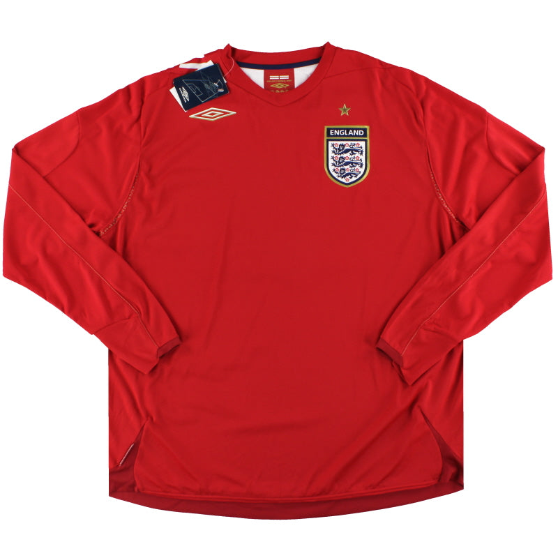 2006-08 England Umbro Away Shirt L/S *BNIB* M Football Shirt