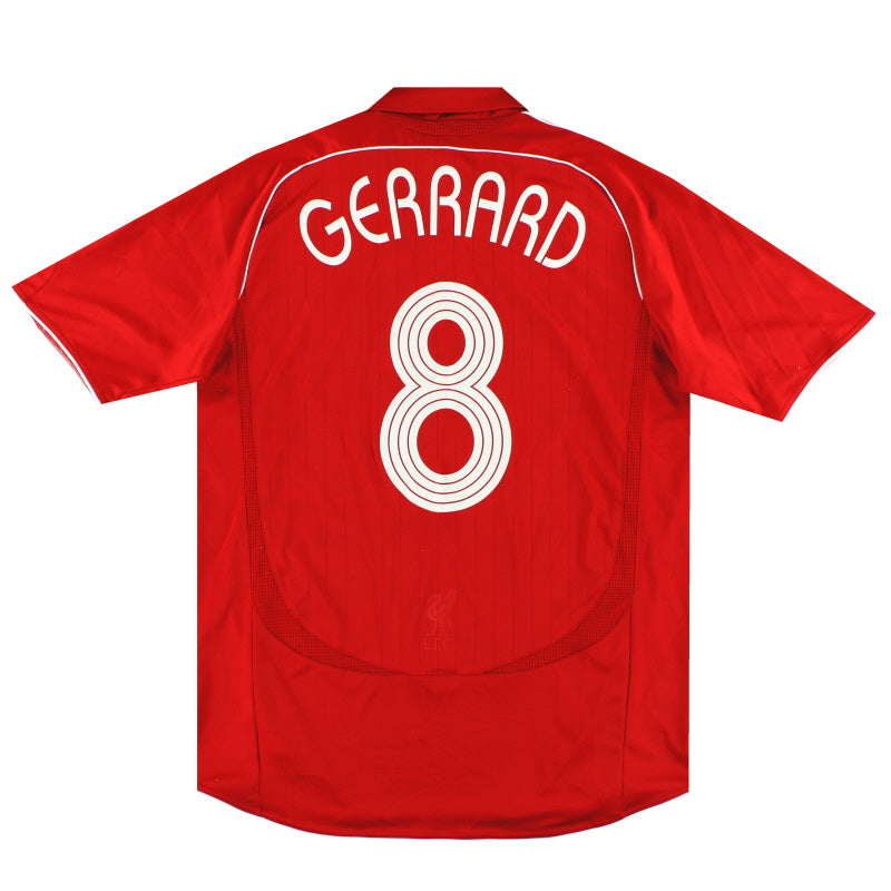 2006-08 Liverpool adidas CL Home Shirt Gerrard #8 L Football Shirt