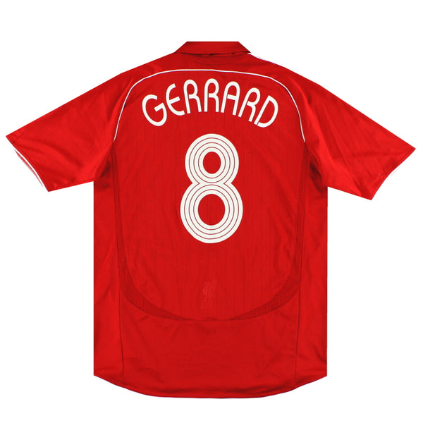adidas Liverpool GERRARD 8 サッカーシャツ 2008-09 Liverpool Player Issue Away L/S Shirt Gerrard #8 (XXL)
