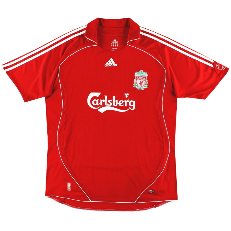 2006-08 Liverpool adidas CL Home Shirt Gerrard #8 *Mint* L 053327