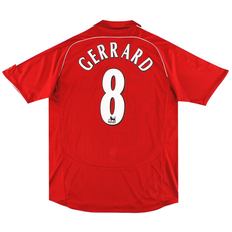 2006-08 Liverpool adidas Home Shirt Gerrard #8 XL 053327 | Vintage