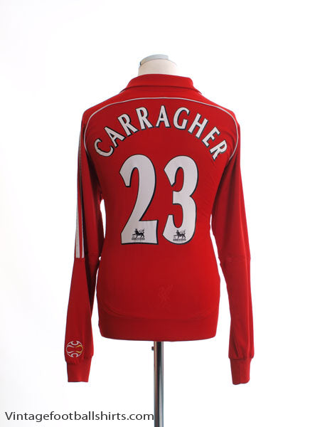 2006-08 Liverpool Home Shirt Carragher #23 L/S L Football Shirt