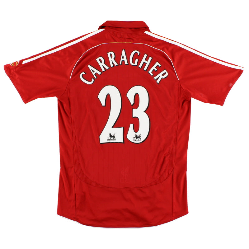 2006-08 Liverpool Home Shirt Carragher #23 M Football Shirt