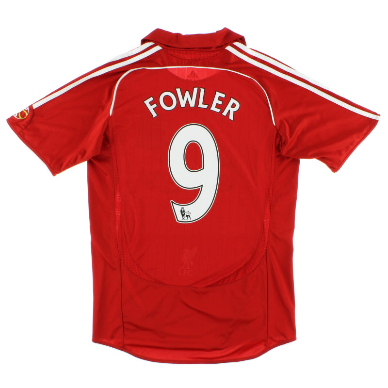 2006-08 Liverpool adidas Home Shirt Fowler #9 S Football Shirt